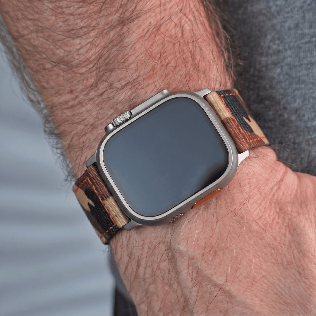 The O2 Band - For Apple Watch ULTRA - Camo Woodland Hunter - BluShark Straps
