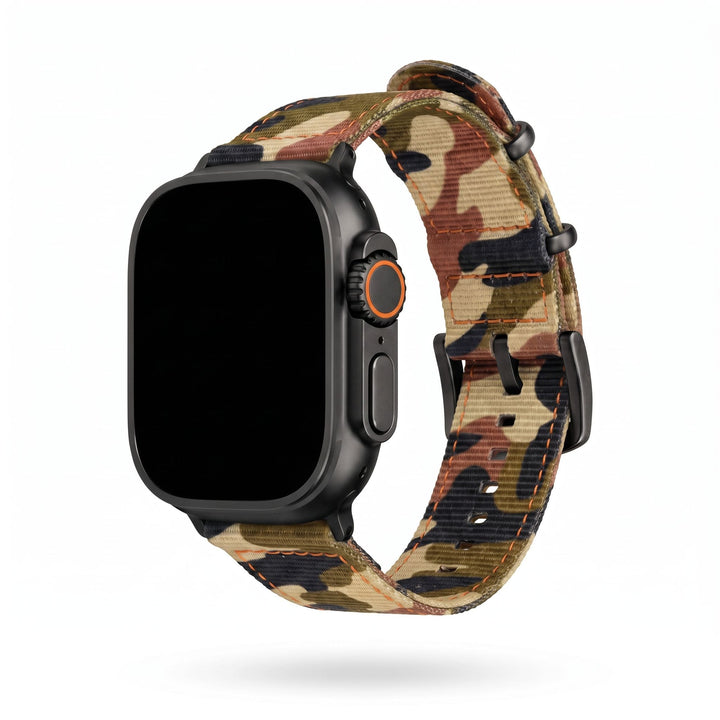 The O2 Band - For Apple Watch ULTRA - Camo Woodland Hunter - BluShark Straps