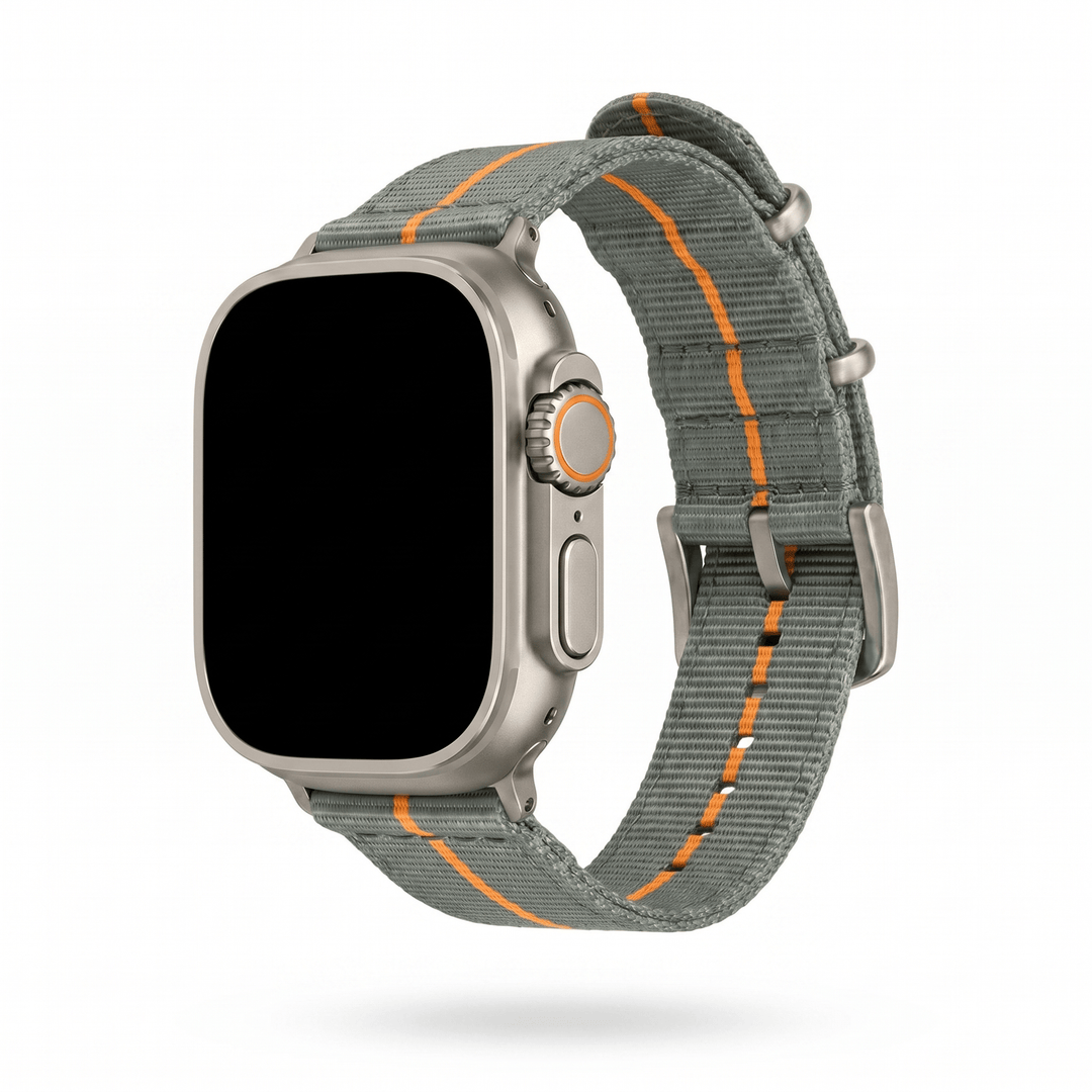 The O2 Band - For Apple Watch ULTRA - Gray Fox - BluShark Straps
