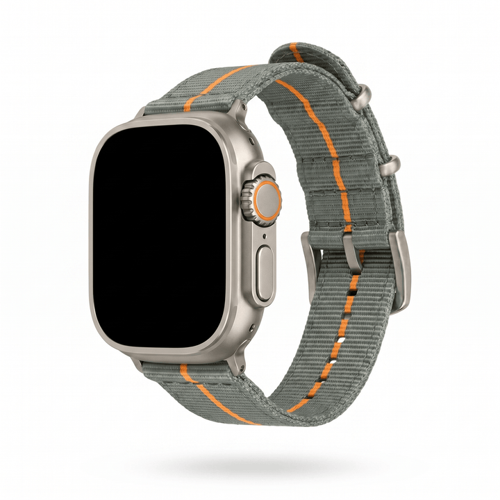 The O2 Band - For Apple Watch ULTRA - Gray Fox - BluShark Straps