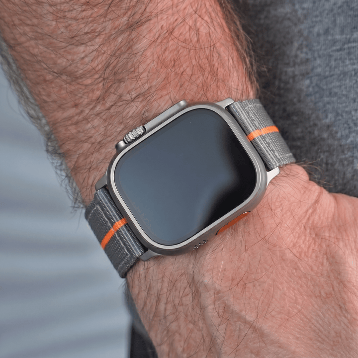 The O2 Band - For Apple Watch ULTRA - Gray Fox - BluShark Straps