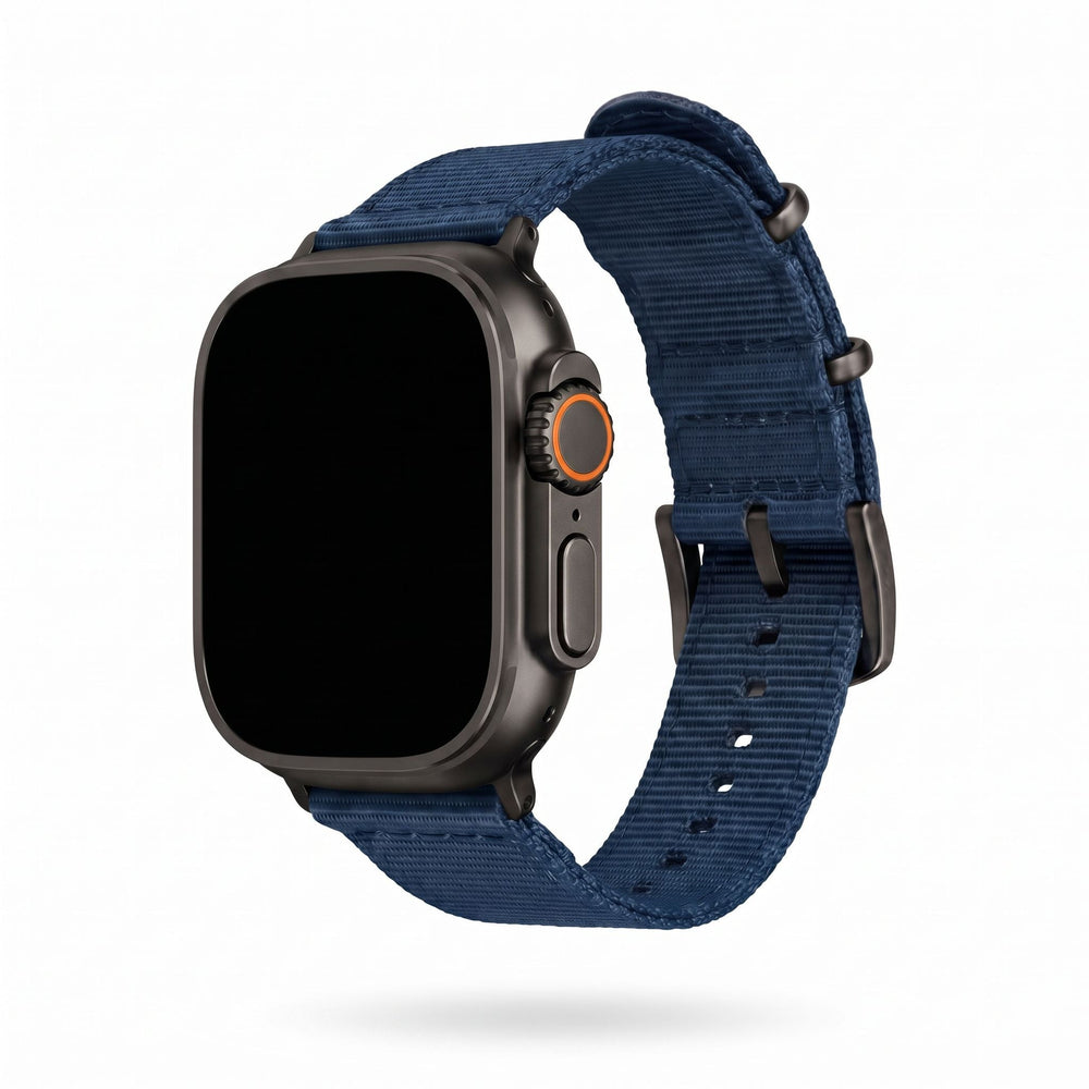 The O2 Band - For Apple Watch ULTRA - Navy Blue - BluShark Straps