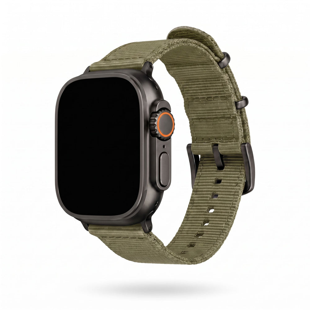 The O2 Band - For Apple Watch ULTRA - Olive Drab - BluShark Straps