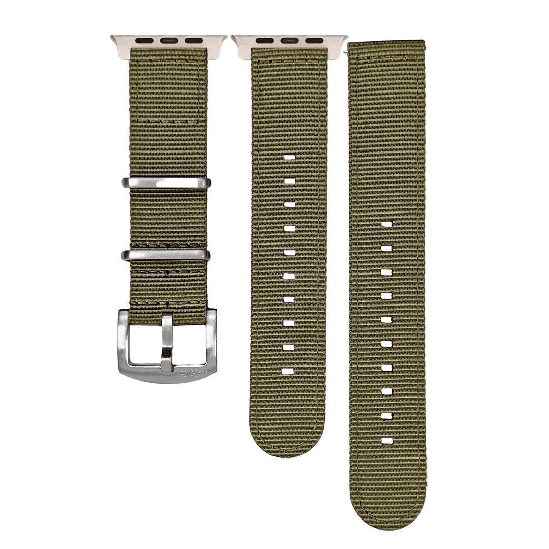 The O2 Band - For Apple Watch ULTRA - Olive Drab - BluShark Straps