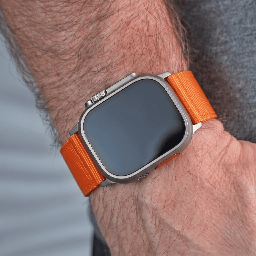 The O2 Band - For Apple Watch ULTRA - Orange - BluShark Straps