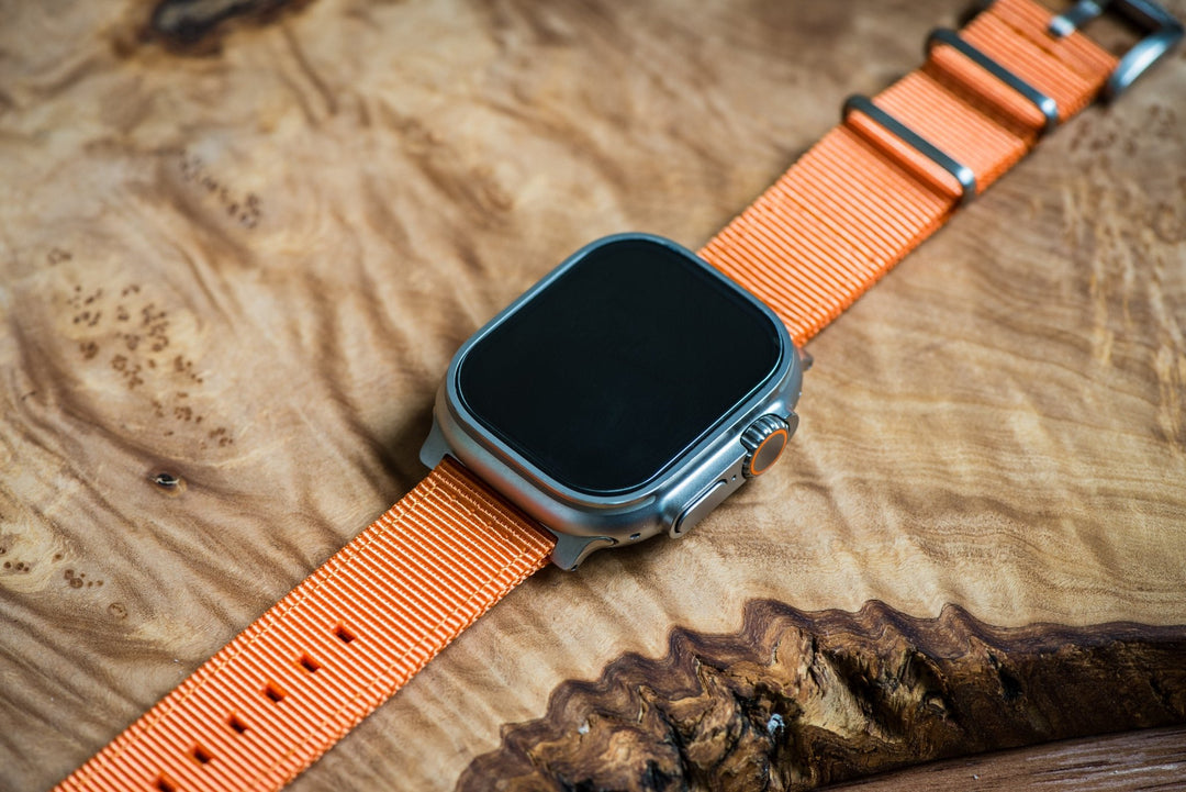 The O2 Band - For Apple Watch ULTRA - Orange - BluShark Straps