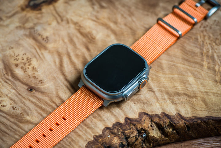 The O2 Band - For Apple Watch ULTRA - Orange - BluShark Straps