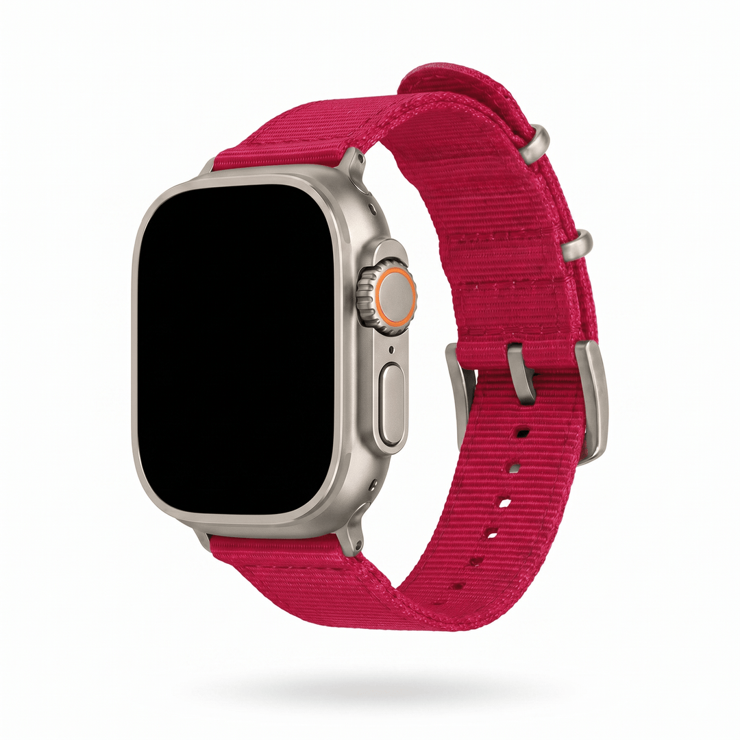 The O2 Band - For Apple Watch ULTRA - Raspberry - BluShark Straps