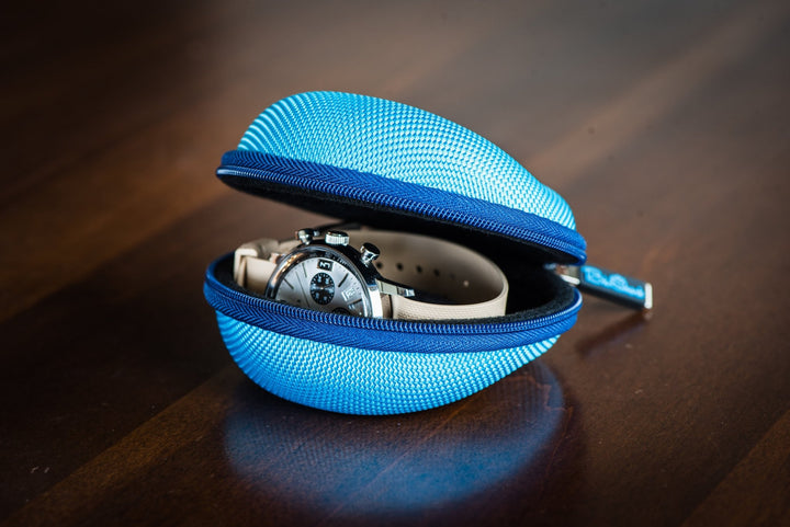 The Pod - Travel Watch Case - Baby Blu - BluShark Straps