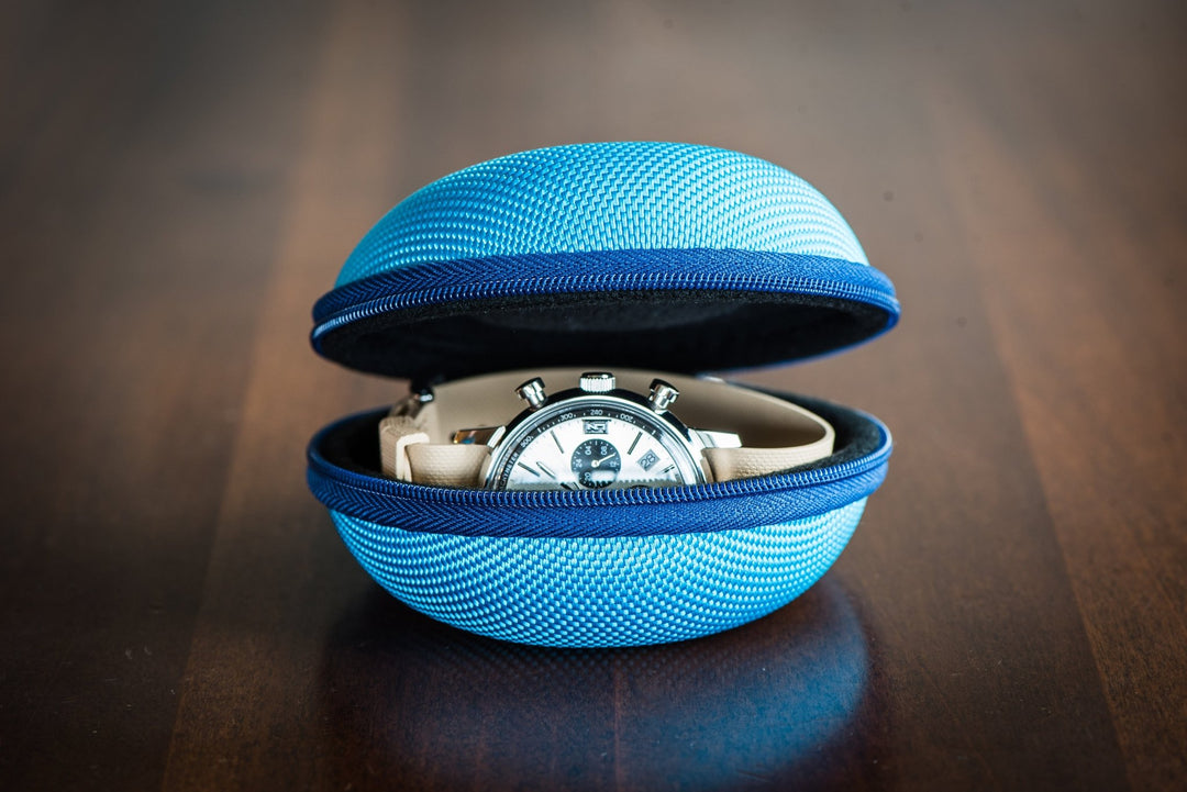 The Pod - Travel Watch Case - Baby Blu - BluShark Straps