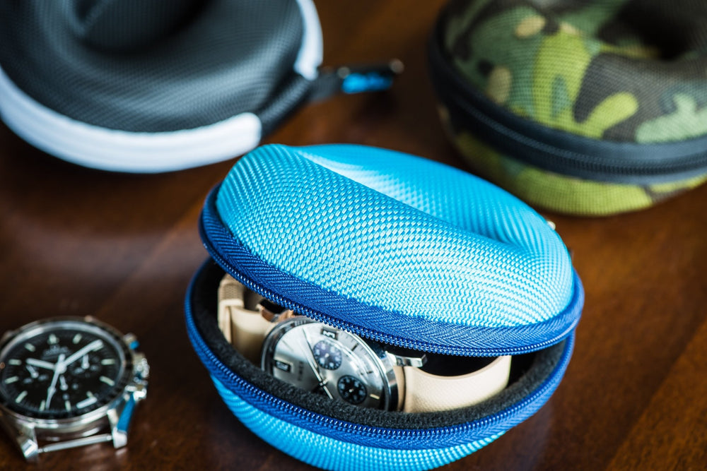 The Pod - Travel Watch Case - Baby Blu - BluShark Straps
