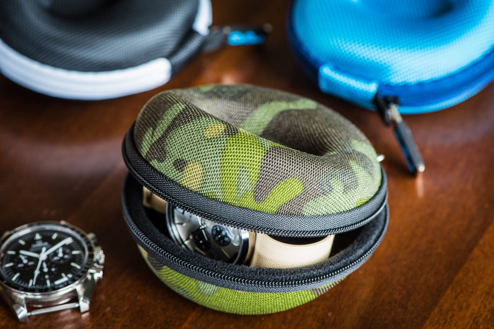 The Pod - Travel Watch Case - Camo - BluShark Straps