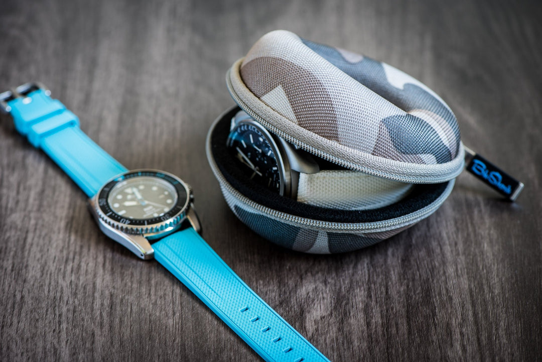 The Pod - Travel Watch Case - Desert Camo - BluShark Straps