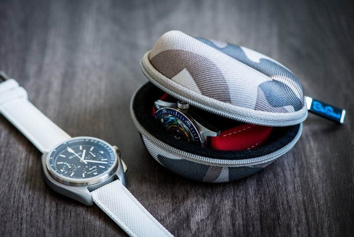 The Pod - Travel Watch Case - Desert Camo - BluShark Straps
