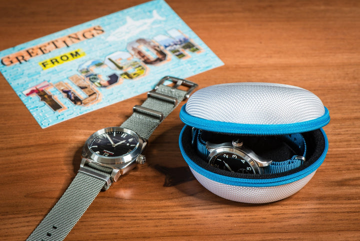 The Pod - Travel Watch Case - Great White - BluShark Straps