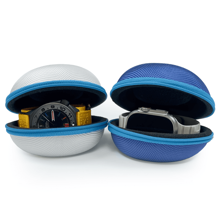 The Pod - Travel Watch Case Two - Pack - BluShark Blue & Great White - BluShark Straps