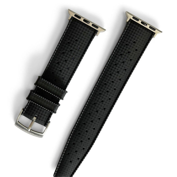 Tropical Rubber Band – For Apple Watch – Black - BluShark Straps