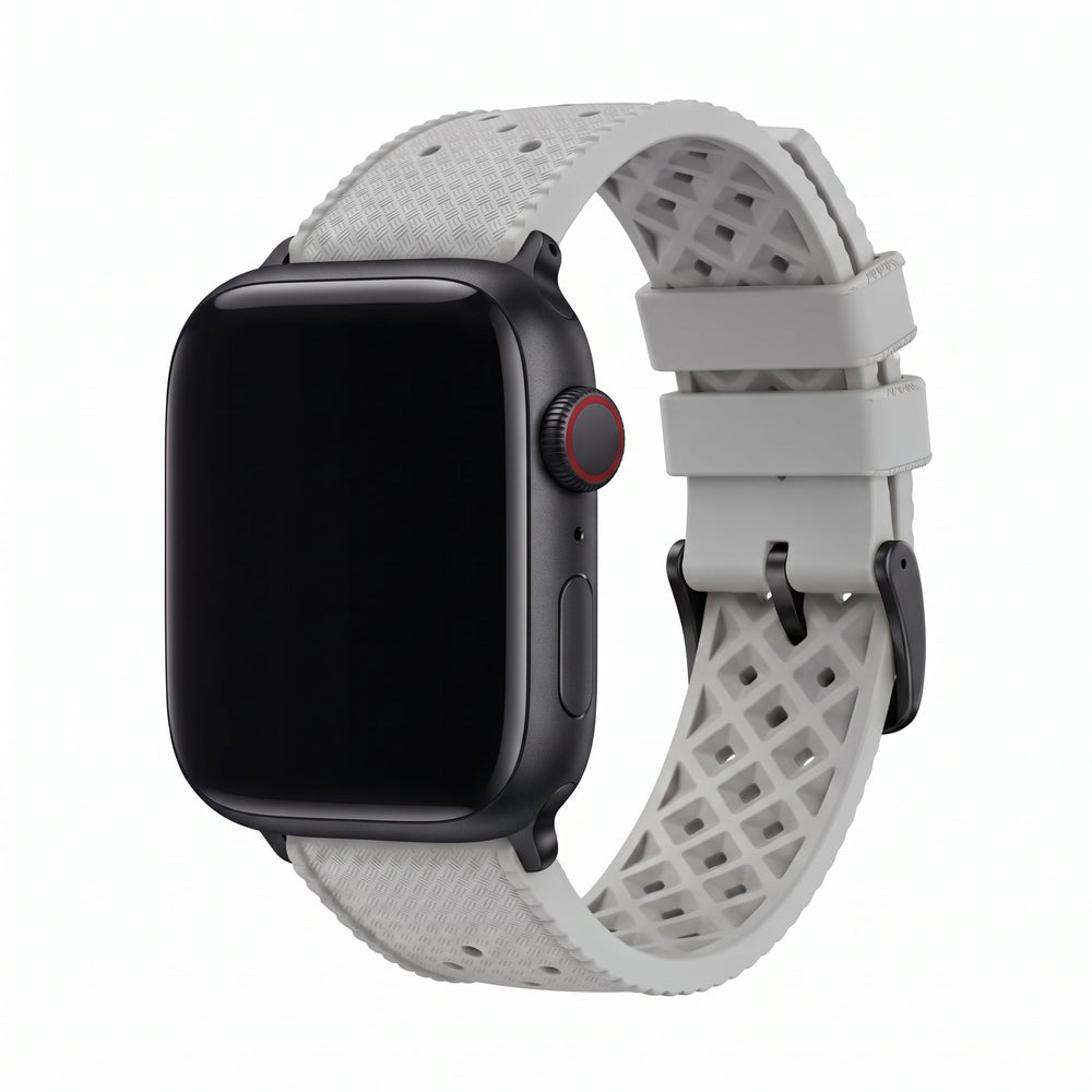 Tropical Rubber Band – For Apple Watch – Gray - BluShark Straps