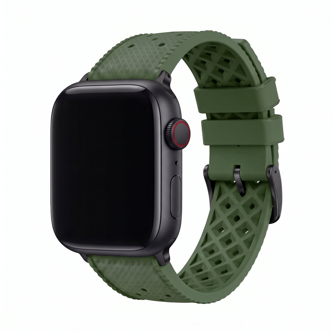 Tropical Rubber Band – For Apple Watch – Green - BluShark Straps