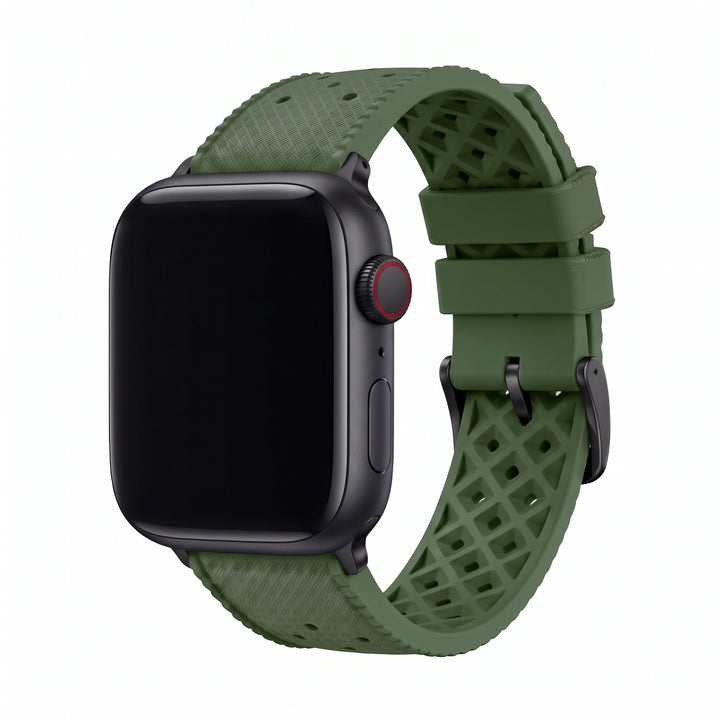 Tropical Rubber Band – For Apple Watch – Green - BluShark Straps