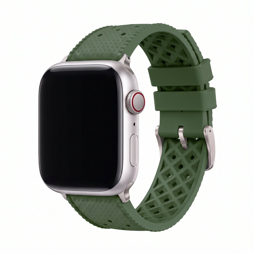 Tropical Rubber Band – For Apple Watch – Green - BluShark Straps