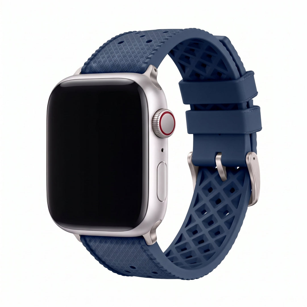 Tropical Rubber Band – For Apple Watch – Navy Blue - BluShark Straps