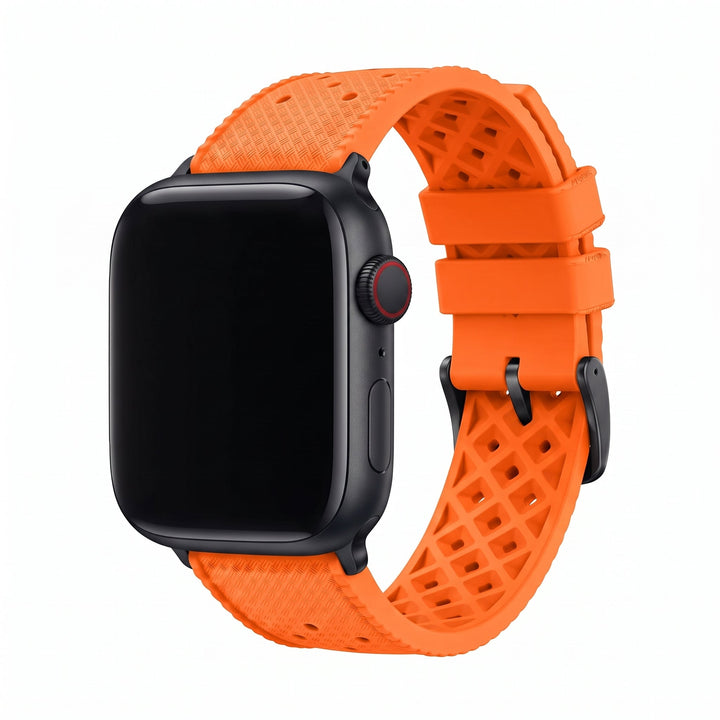 Tropical Rubber Band – For Apple Watch – Orange - BluShark Straps