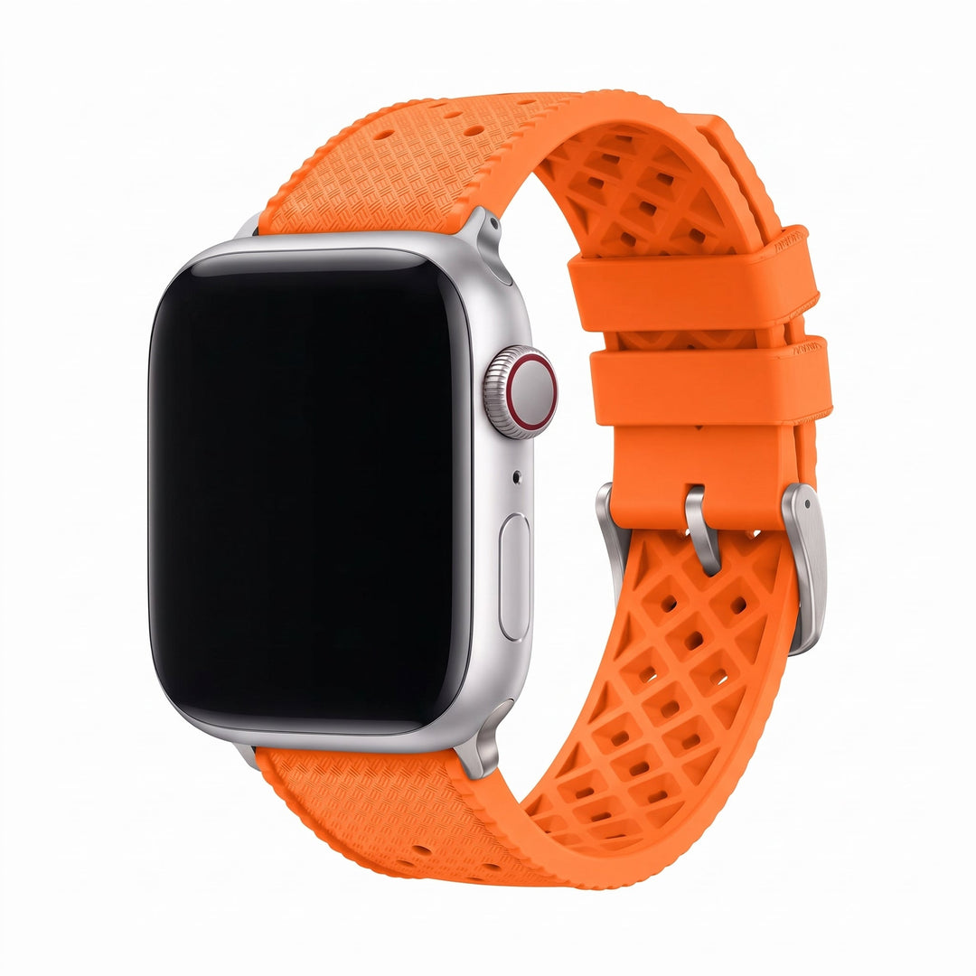 Tropical Rubber Band – For Apple Watch – Orange - BluShark Straps