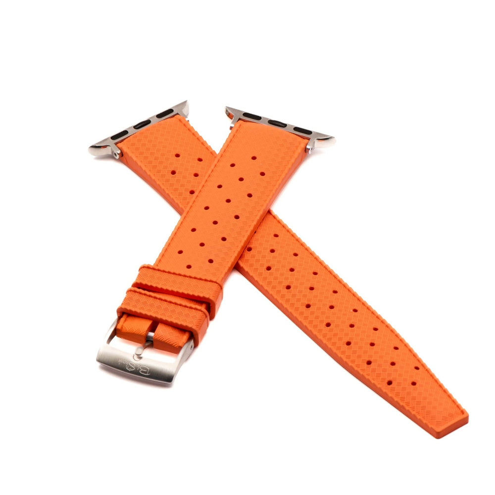 Tropical Rubber Band – For Apple Watch – Orange - BluShark Straps
