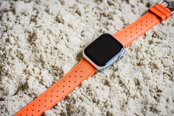 Tropical Rubber Band – For Apple Watch – Orange - BluShark Straps