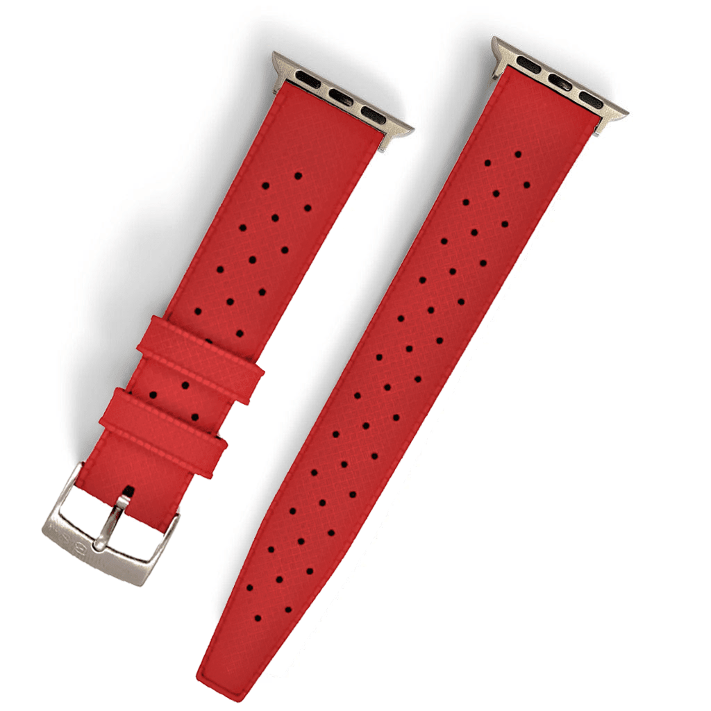 Tropical Rubber Band - For Apple Watch - Red - BluShark Straps