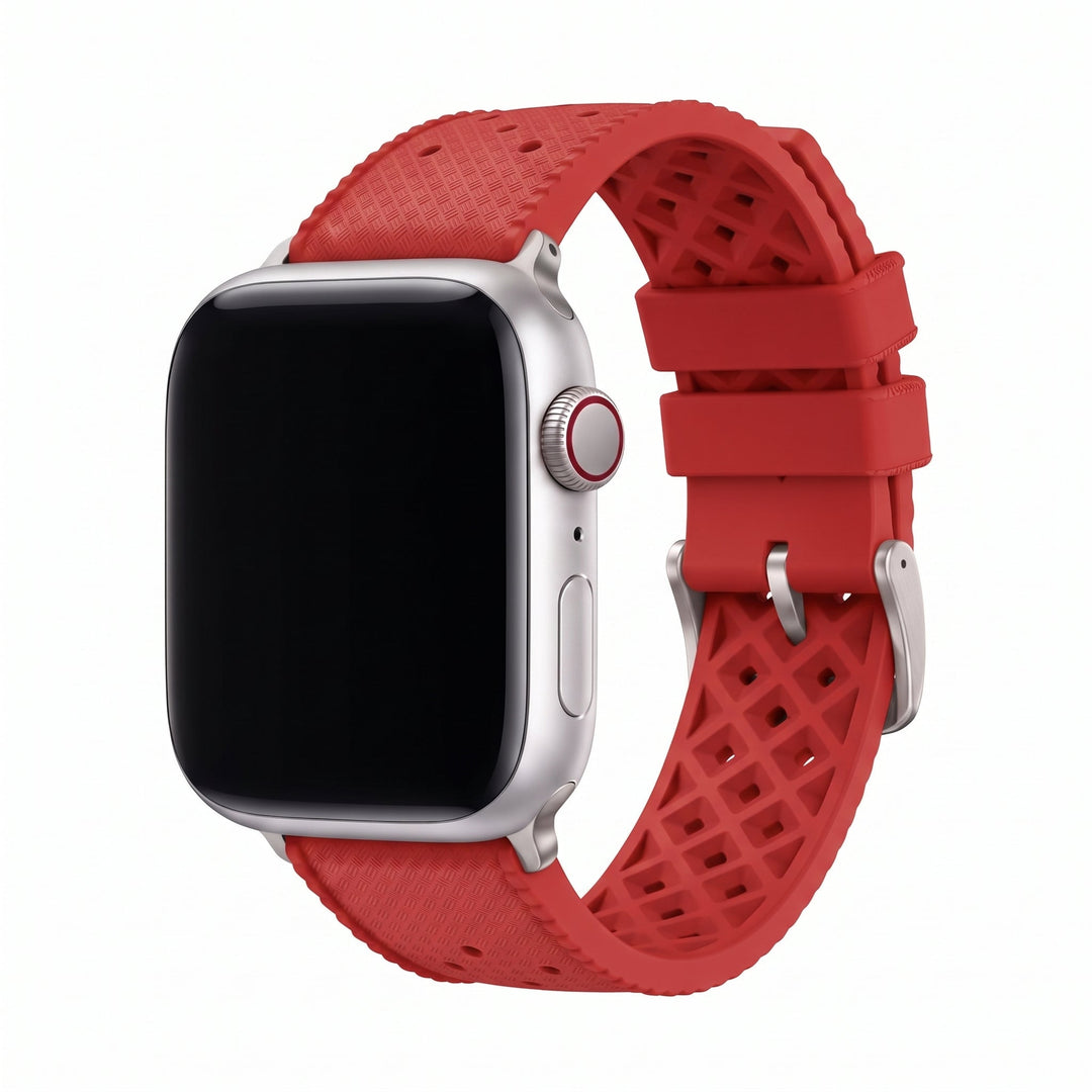 Tropical Rubber Band - For Apple Watch - Red - BluShark Straps