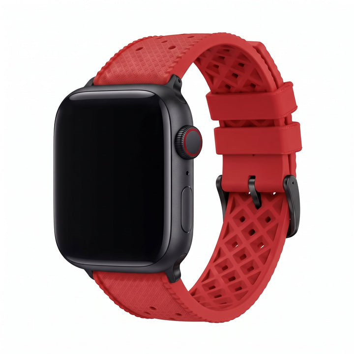 Tropical Rubber Band - For Apple Watch - Red - BluShark Straps