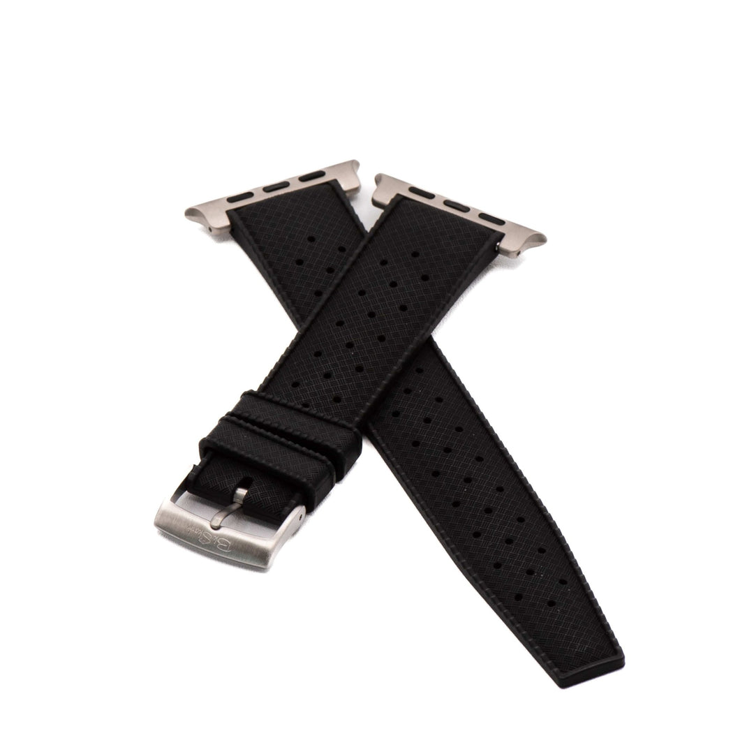 Tropical Rubber Band - For Apple Watch ULTRA - Black - BluShark Straps