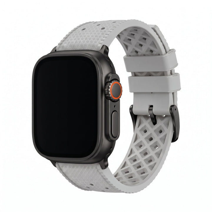 Tropical Rubber Band - For Apple Watch ULTRA - Gray - BluShark Straps
