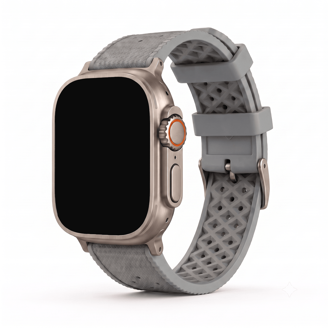 Tropical Rubber Band - For Apple Watch ULTRA - Gray - BluShark Straps