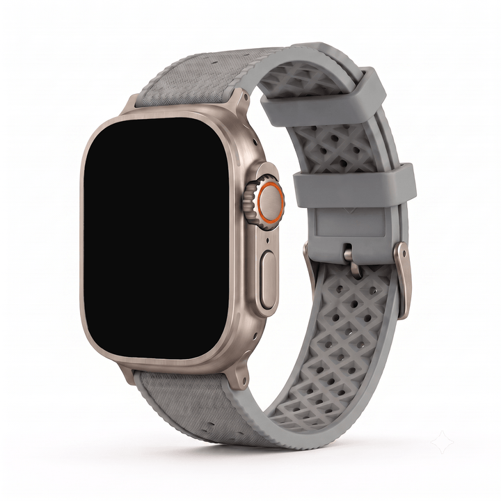 Tropical Rubber Band - For Apple Watch ULTRA - Gray - BluShark Straps