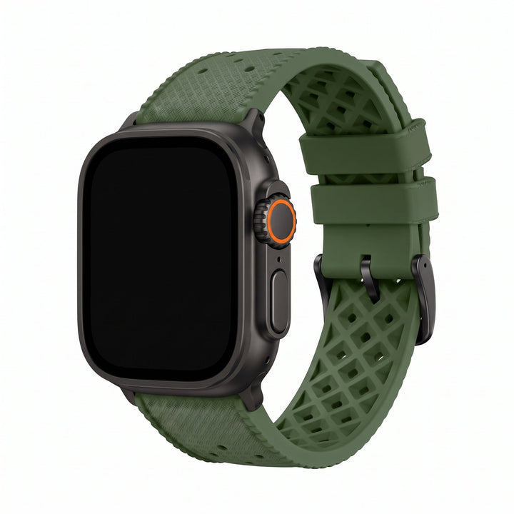 Tropical Rubber Band - For Apple Watch ULTRA - Grenade Green - BluShark Straps