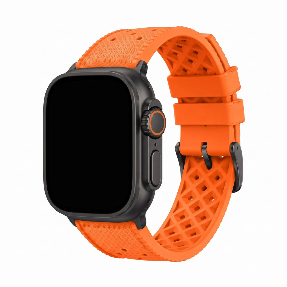 Tropical Rubber Band - For Apple Watch ULTRA - Orange - BluShark Straps