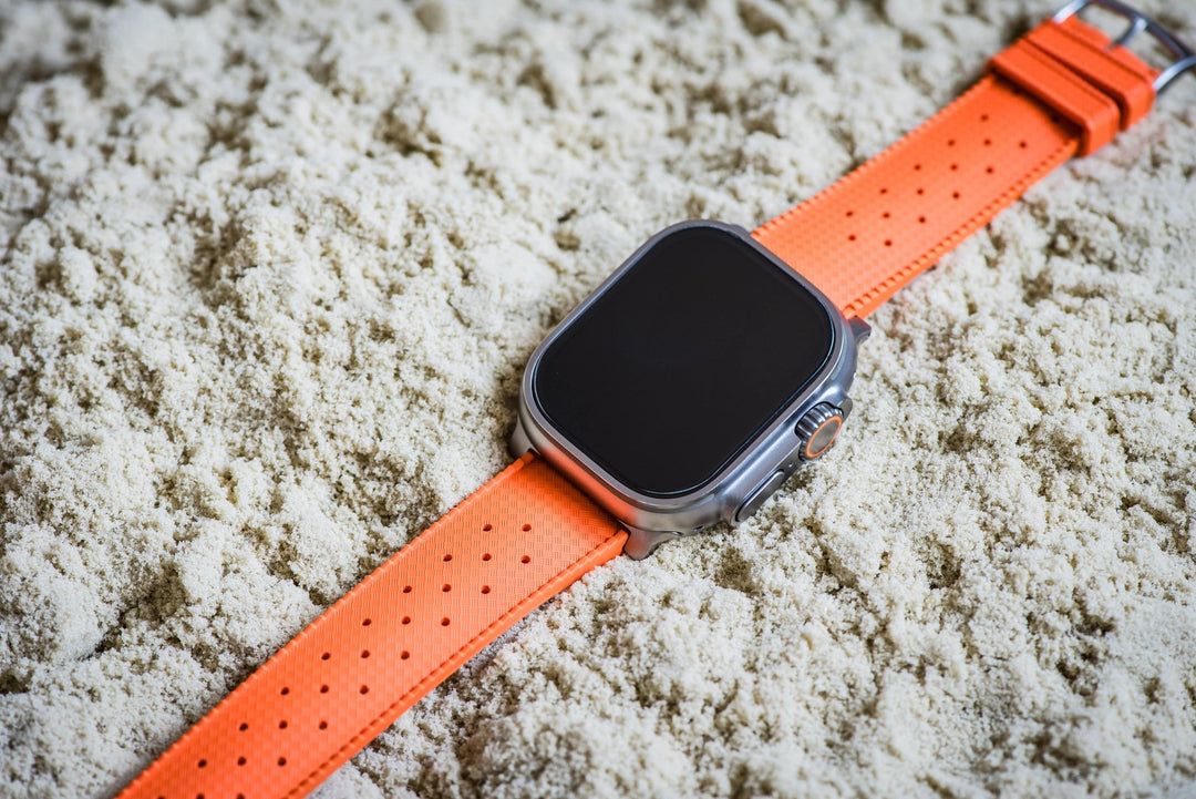 Tropical Rubber Band - For Apple Watch ULTRA - Orange - BluShark Straps