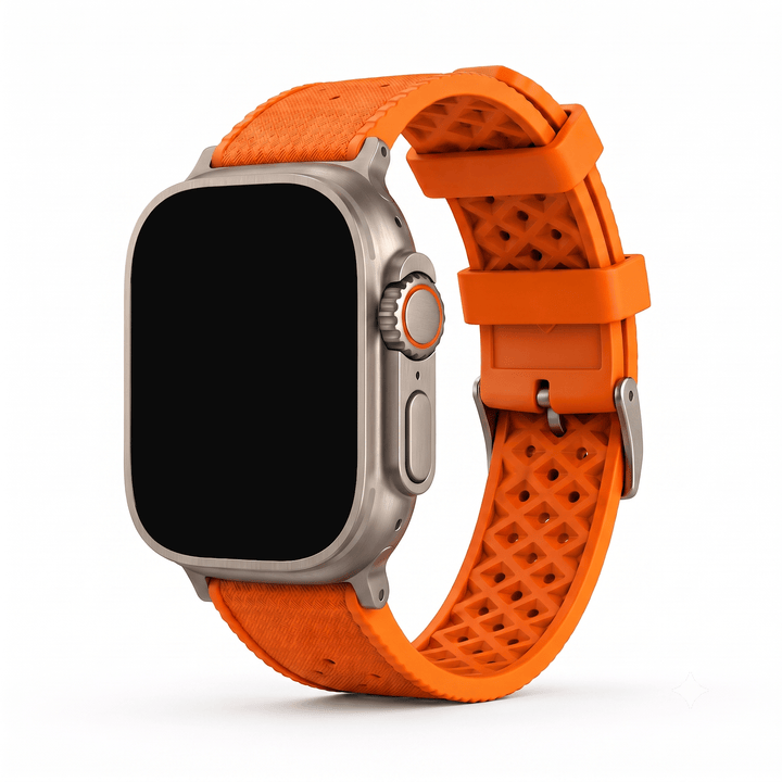 Tropical Rubber Band - For Apple Watch ULTRA - Orange - BluShark Straps