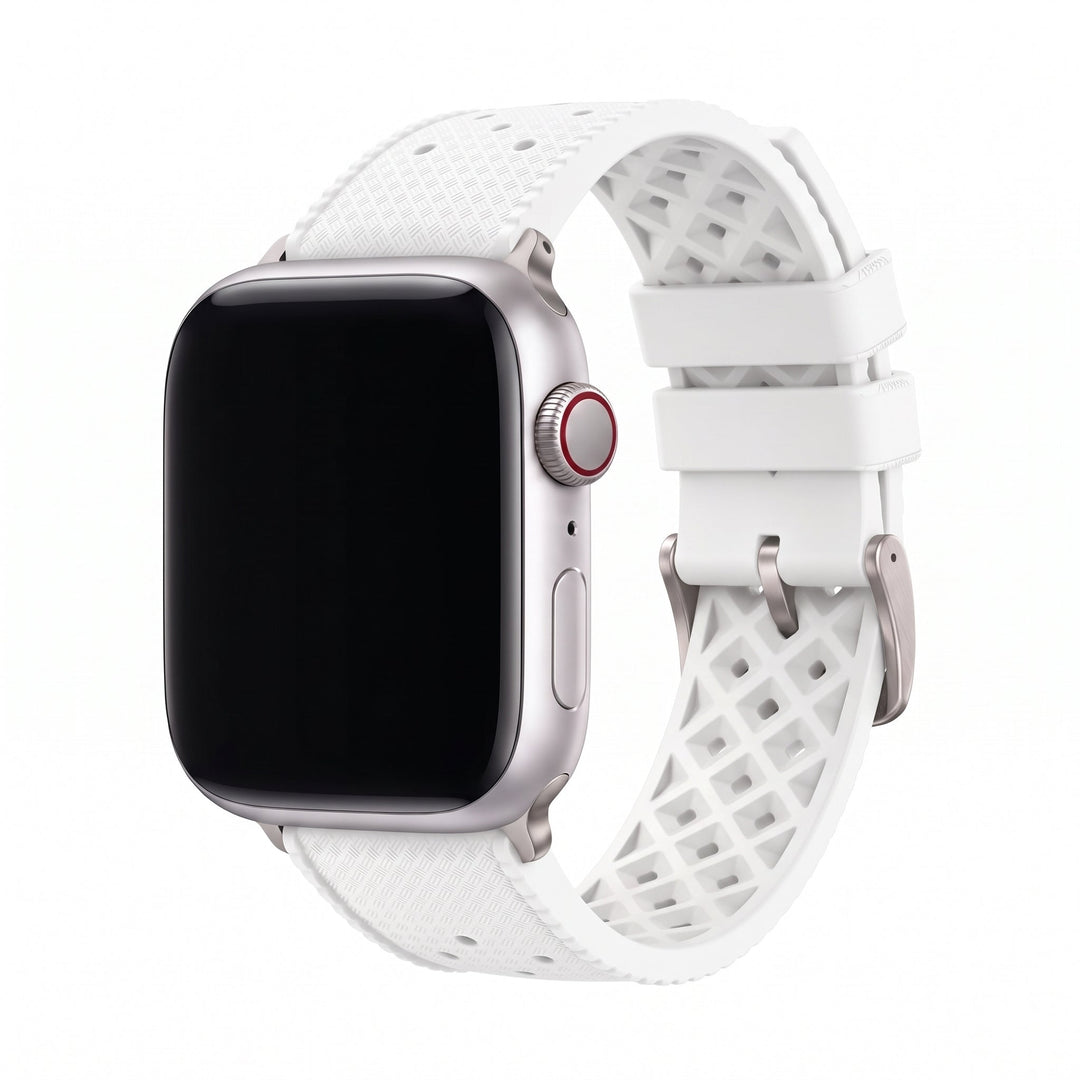 Tropical Rubber Band – For Apple Watch – White - BluShark Straps