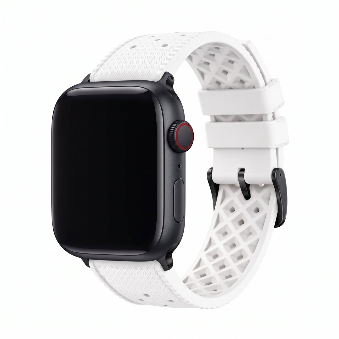 Tropical Rubber Band – For Apple Watch – White - BluShark Straps