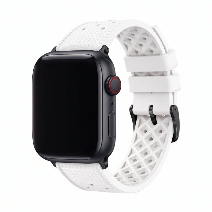 Tropical Rubber Band – For Apple Watch – White - BluShark Straps