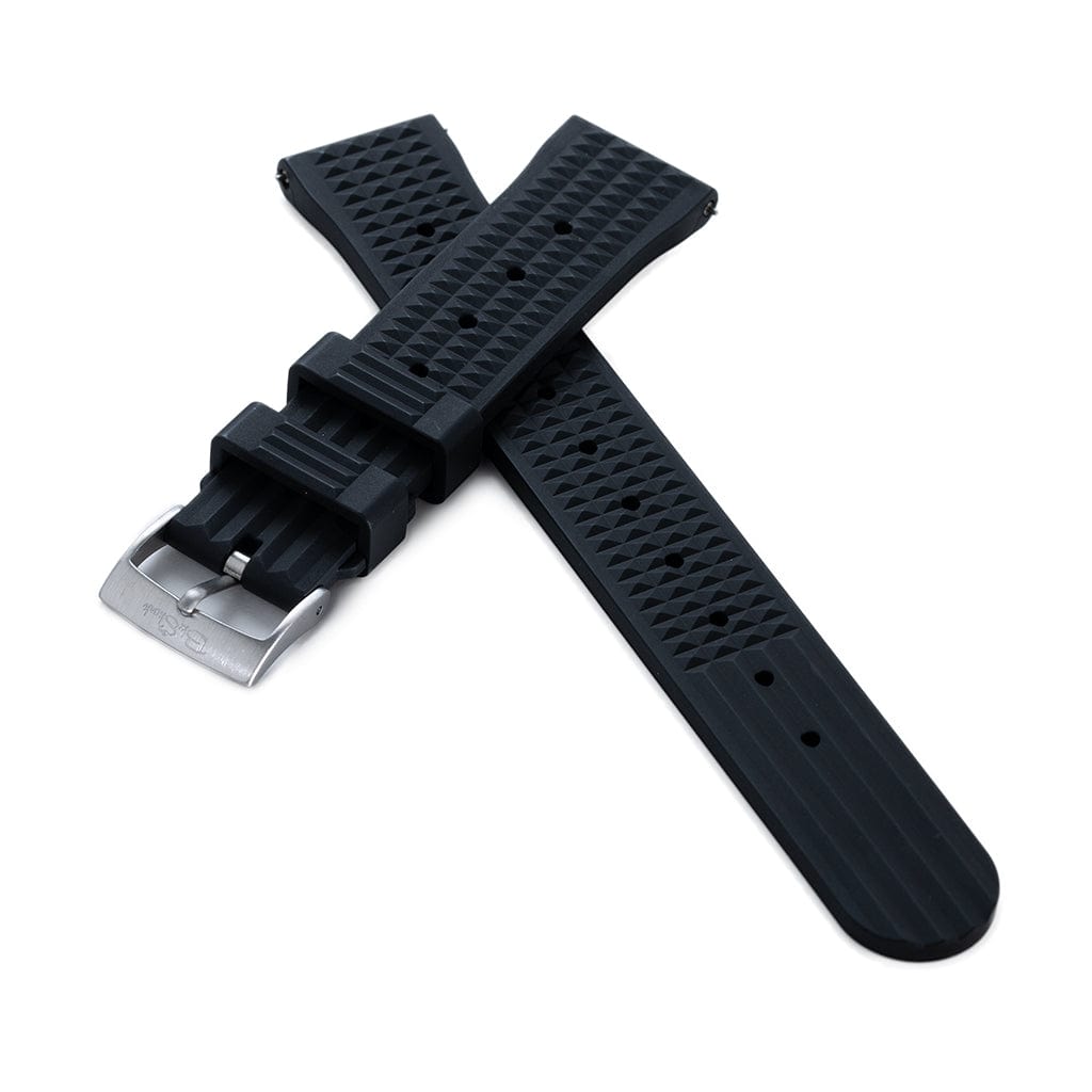 Waffle Rubber - Black - BluShark Straps