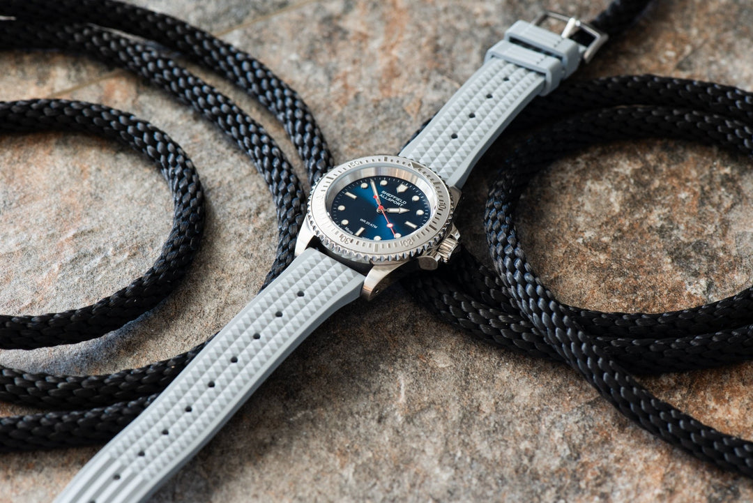 Waffle Rubber - Gray - BluShark Straps
