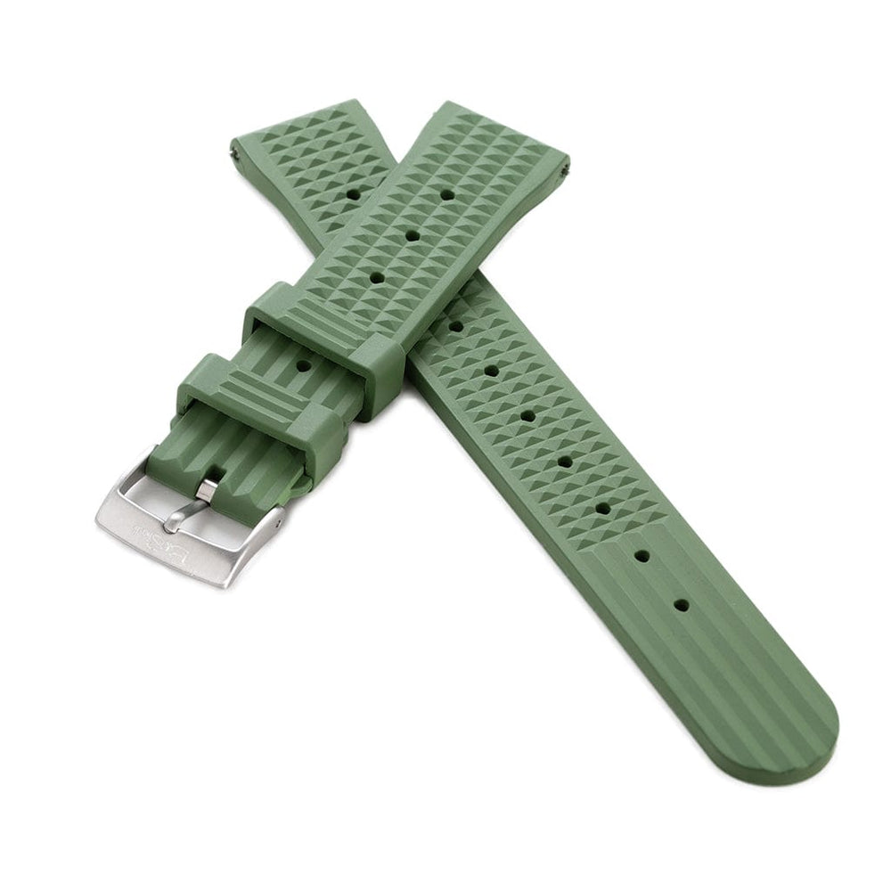 Waffle Rubber - Grenade Green - BluShark Straps