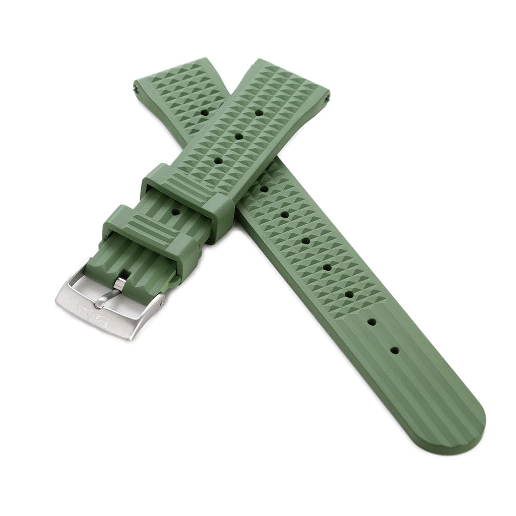 Waffle Rubber - Grenade Green - BluShark Straps