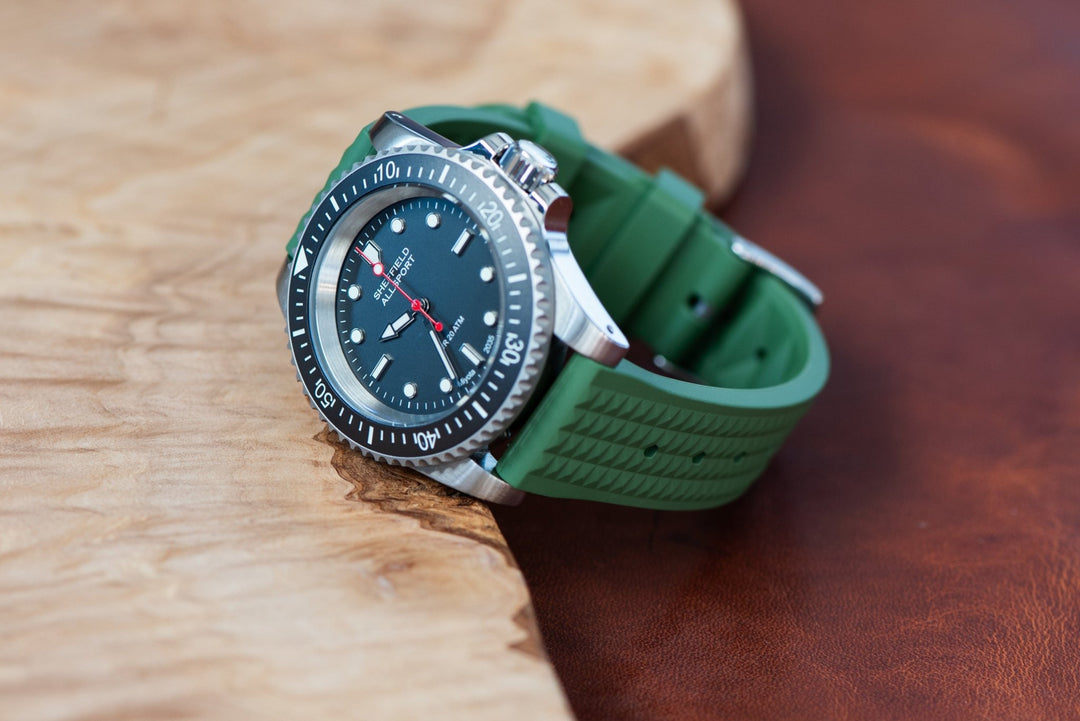 Waffle Rubber - Grenade Green - BluShark Straps