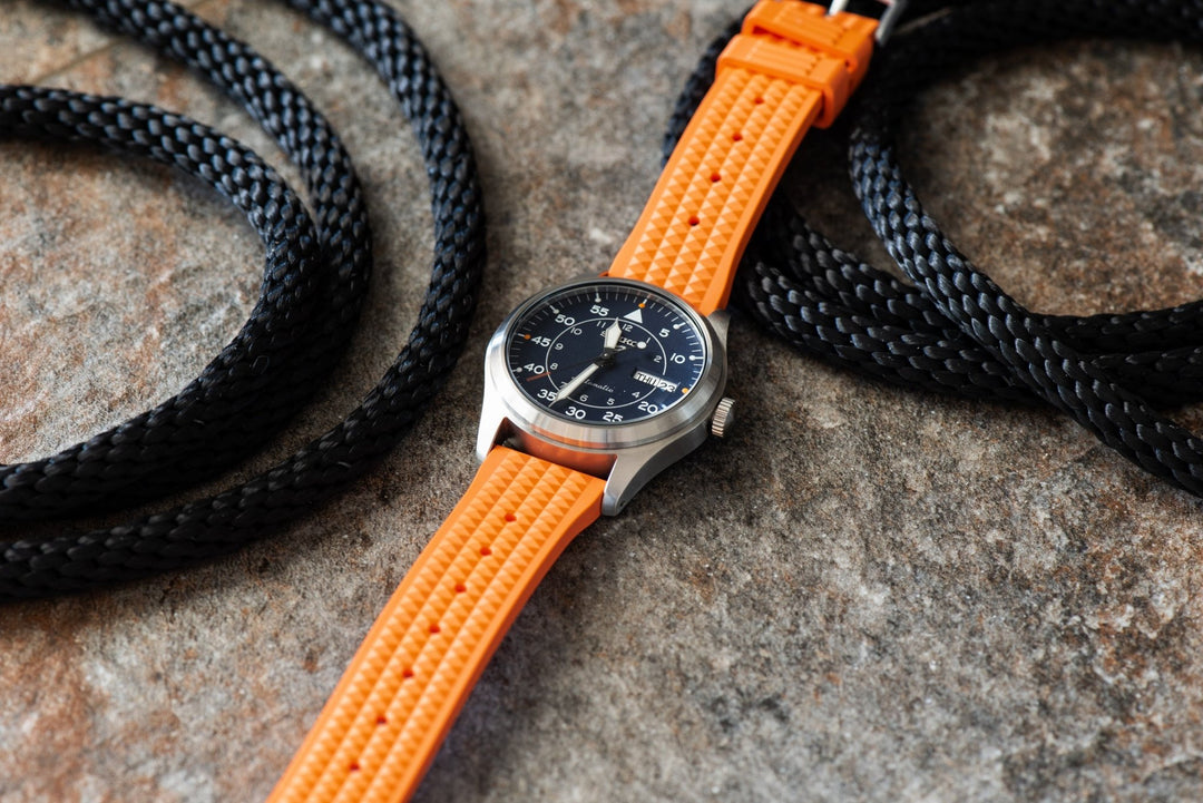 Waffle Rubber - Orange - BluShark Straps